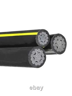 2/0-2/0-1 Triplex Conducteur en aluminium enterré directement 600V URD 100FT