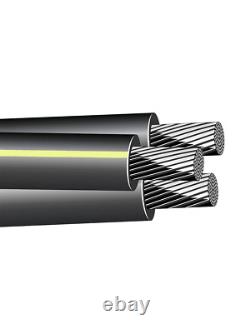 2/0-2/0-1 Triplex Conducteur en aluminium enterré directement 600V URD 100FT