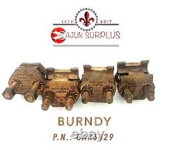 4 Pack Burndy Gar6429 Pince de Connexion de Masse en Cuivre, Enfouissement Direct 3/8ips 2/0-250cu