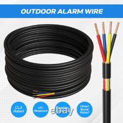500FT - Câble de sécurité d'alarme extérieur 18AWG/22AWG SOLIDE CCA pour enfouissement direct LOT