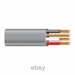 50' 6/3 UF-B Fil de Terre Câble d'Alimentation Souterrain à Enfouissement Direct 600V PVC Gris