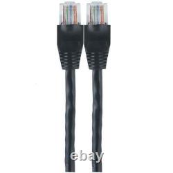 CÂBLE ÉTANCHE EN EXTÉRIEUR CAT6 RJ45 NOIR UV ENFOUIS 23AWG 4 PAIRES AÉRIEN POE sur mesure