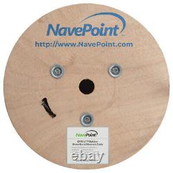 CAT6 1000FT UTP En cuivre massif extérieur rempli de gel pour enterrement en LDPE Ethernet 23AWG Noir