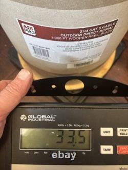 Câble ADI Pro OE-CAT6DB1BK Cat 6 23/4 pour enfouissement direct noir, 1000 pieds