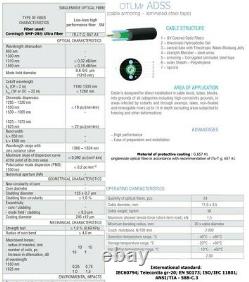 Câble Blindé Pour L’enfouissement Direct 24 Fibre Optique Corning Smf-28 Bobine 3000m/9842 Ft