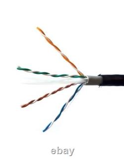 Câble Cat6 Extérieur 1000 Pieds. 23AWG Double Enveloppe Enterré Directement Souterrain Nous Câble Cat6 Extérieur 1000 Pieds. 23AWG Double Enveloppe Enterré Directement Souterrain Nous