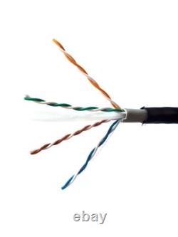 Câble Cat6 Extérieur 1000 pieds 23AWG Double Gainage Enfouissement Direct Souterrain Résistant aux Intempéries