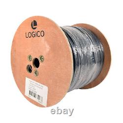 Câble Ethernet Cat6A UTP 1000FT pour extérieur, enterré directement, 10GS 23AWG en cuivre nu