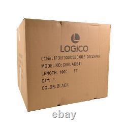 Câble Ethernet Cat6A UTP 1000FT pour extérieur, enterré directement, 10GS 23AWG en cuivre nu