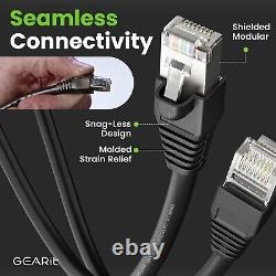 Câble Ethernet Cat6 enterrable à haute vitesse de 250 pieds, résistant aux UV pour l'extérieur