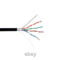 Câble Ethernet extérieur CAT5e FTP de 1000 pieds 24AWG blindé pour enfouissement direct en fil solide