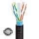 Câble Ethernet Extérieur Cat6 1000ft Noir En Cuivre Nu Enterré Directement Cmx