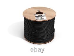 Câble Ethernet extérieur à enterrement direct de 500 pieds avec conducteur et revêtement étanche Cat6.