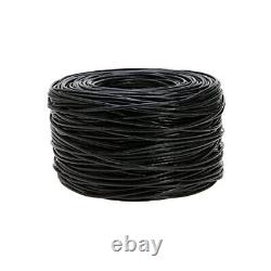 Câble FTP extérieur 500FT enterré directement CAT5e 24 AWG résistant aux UV noir EXTÉRIEUR