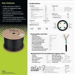 Câble TrueCABLE Cat6 à enfouissement direct, blindé F/UTP, 1000 pieds, étanche, extérieur