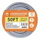 C&acirc;ble Uf-b 12/2 De 50 Pieds En Cuivre Pur Pour Enfouissement Direct, R&eacute;sistant Au Soleil Et &agrave; L&rsquo;humidit&eacute;