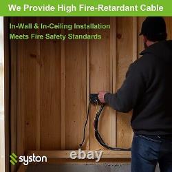 Câble audio Syston 16/2 pour enceintes, enterré en extérieur, résistant au soleil, 500 pieds