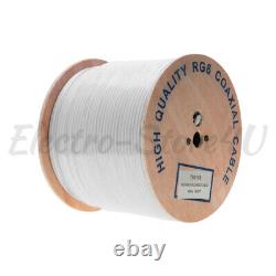 Câble coaxial RG6 à double blindage pour enterrement direct, en vrac, fil coaxial 18AWG pour satellite