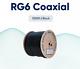 Câble Coaxial Noir Rg6 Extérieur à Enfouir Directement 18awg Fil à Double Blindage Satellite