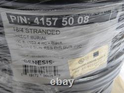 Câble d'alarme incendie Honeywell Genesis 4157 18/4C en cuivre toronné pour enterré direct noir 500 pieds