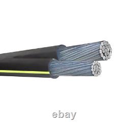 Câble d'alimentation directe enterré en aluminium URD duplex 4-4 Delgado 75' 600V