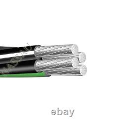 Câble d'alimentation directe enterré pour mobil-home en aluminium 40' 2/0-2/0-2/0-1, 600V