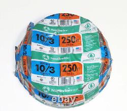 Câble d'alimentation en cuivre solide Southwire UF-B à enfouir directement de 250 pieds 10/3