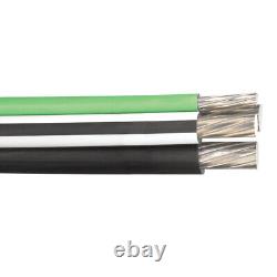 Câble d'alimentation pour mobile home en aluminium 2/0-2/0-1-4 pour enfouissement direct (150 Amp) 600V