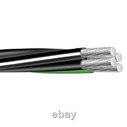 Câble d'alimentation pour mobile home en aluminium 2/0-2/0-1-4 pour enfouissement direct (150 Amp) 600V