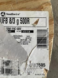Câble d'alimentation souterrain direct enfoui en cuivre UF-B Southwire 8 AWG 50' 8/3 + terre