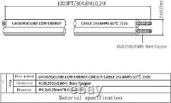 Câble d'éclairage de paysage enfoui direct basse tension FIRMERST 14/2 50 100 200 pieds