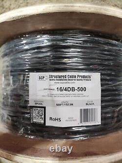Câble d'enceinte 16AWG extérieur à enterrer directement avec une isolation UV, fil audio CL2 calibre 16/4 de 500 pieds.