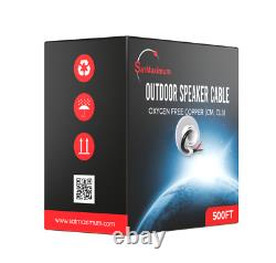 Câble d’enceinte extérieur 12 AWG CL3 OFC pour enfouissement direct, fil en vrac 250 pi/500 pi lot