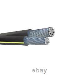 Câble d'enfouissement direct en aluminium URD duplex 150' Claflin 6-6, 600V