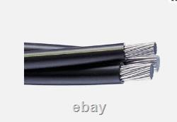 Câble d'enfouissement direct en aluminium triplex Stephens 2-2-4 URD (120 Ampères) 600V
