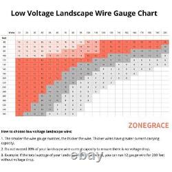 Câble d'enterrement direct 12AWG 2 conducteurs 12/2 265ft pour éclairage paysager basse tension