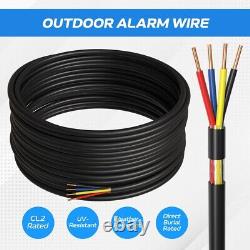 Câble de Sécurité Alarme Extérieur 500FT 18AWG/22AWG SOLIDE CCA Fil d'Enterrement Direct LOT