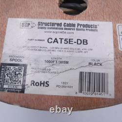 Câble de cuivre massif à enfouir direct Cat5 24AWG 4 paires torsadées 1000' bobine SCP