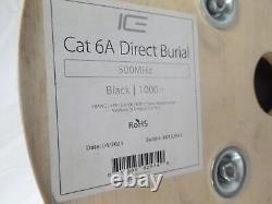 Câble de données directement enterré Cat 6A 1000' Ice Cable, fil 500MHz 24Awg 24/4 VOIR DESC