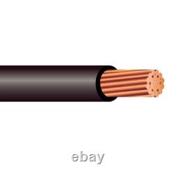 Câble de enterré direct en cuivre XLP USE-2 RHH RHW-2 4/0 AWG noir 50' 600V