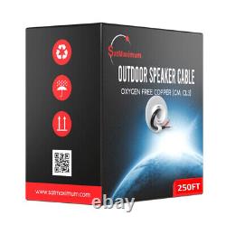 Câble de haut-parleur 12AWG en vrac extérieur CL3 Direct Burial Lot de fil de cuivre sans oxygène