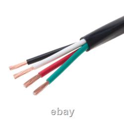 Câble de haut-parleur audio 500 pieds 14AWG 14/4 extérieur lourd pour enterrement direct noir