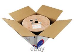 Câble de haut-parleur audio extérieur de 250 pieds 14AWG 14/4 fil lourd pour enterrement direct noir