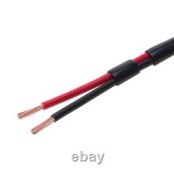 Câble de haut-parleur audio extérieur de 500 pieds 16AWG 16/2 lourd pour enterré noir