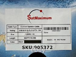 Câble de haut-parleur de 500 pieds 12AWG 12/4 extérieur CL3 enfoui direct en fil de cuivre sans oxygène