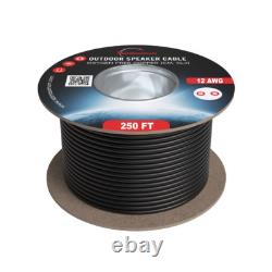 Câble de haut-parleur extérieur 12AWG CL3 OFC pour enterrement direct en vrac 250ft/500ft Lot