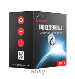 Câble de haut-parleur extérieur 16 AWG en cuivre sans oxygène CL3 pour enfouissement direct, lot de fil en vrac