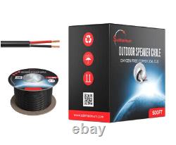 Câble de haut-parleur extérieur de 500 pieds 12AWG 12/2 CL3 pour enterrement direct en cuivre sans oxygène