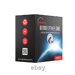 Câble de haut-parleur extérieur de 500 pieds 12AWG 12/2 CL3 pour enterrement direct en cuivre sans oxygène