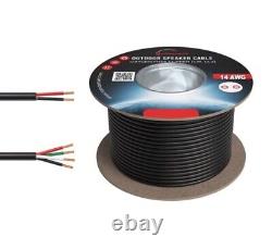 Câble de haut-parleur extérieur en vrac noté CL3 pour l'enterrement direct, fil OFC 12/14/16AWG Lot